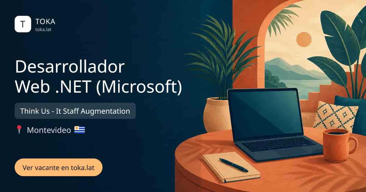 Vacante de Desarrollador web .net (microsoft) en Montevideo, Uruguay — Think Us - It Staff Augmentation