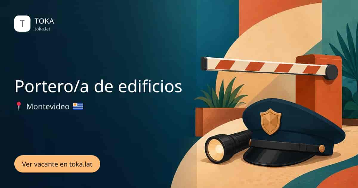 Vacante de Portero/a de edificios en Montevideo, Uruguay
