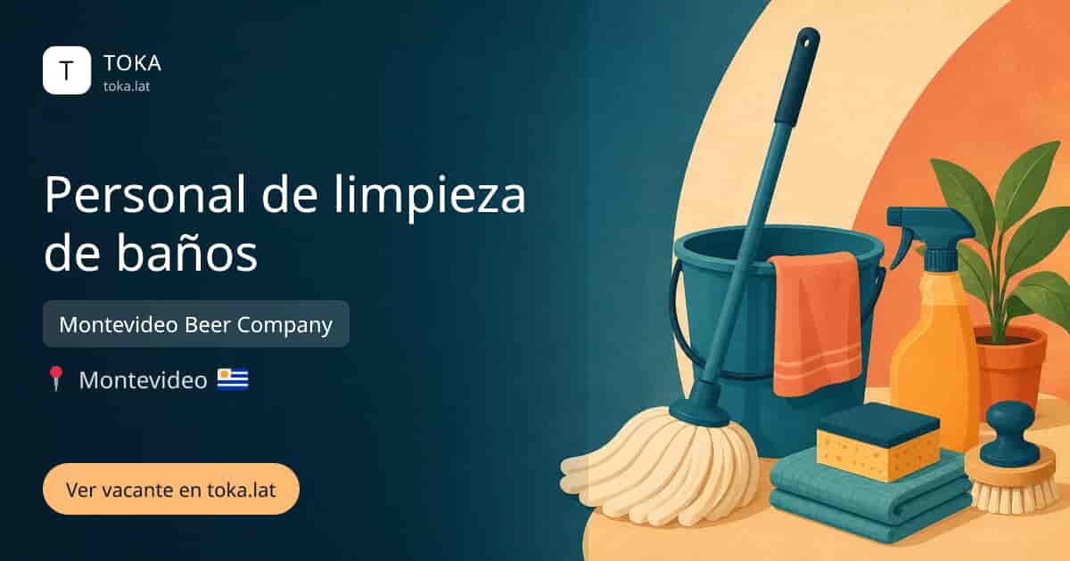 Vacante de Personal de limpieza de baños en Montevideo, Uruguay — Montevideo Beer Company