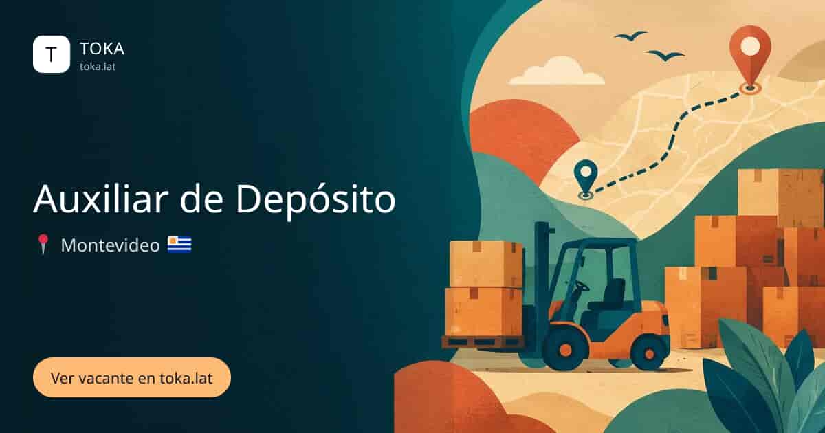 Vacante de Auxiliar de depósito en Montevideo, Uruguay