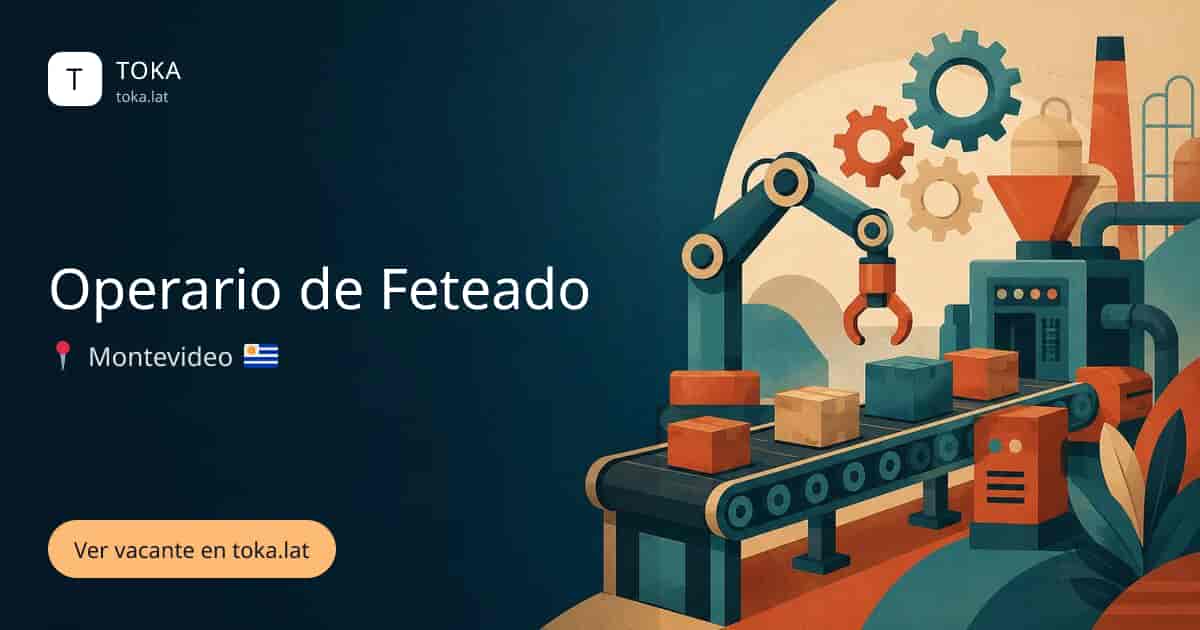 Vacante de Operario de feteado en Montevideo, Uruguay