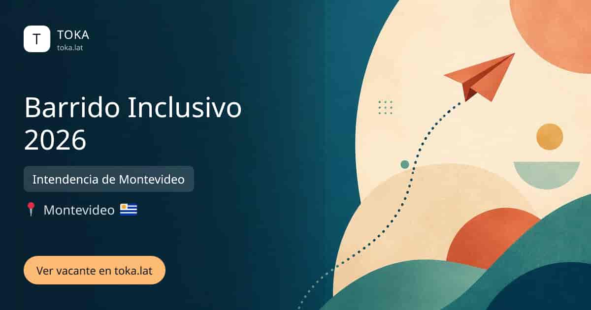 Vacante de Barrido inclusivo 2026 en Montevideo, Uruguay — Intendencia de Montevideo