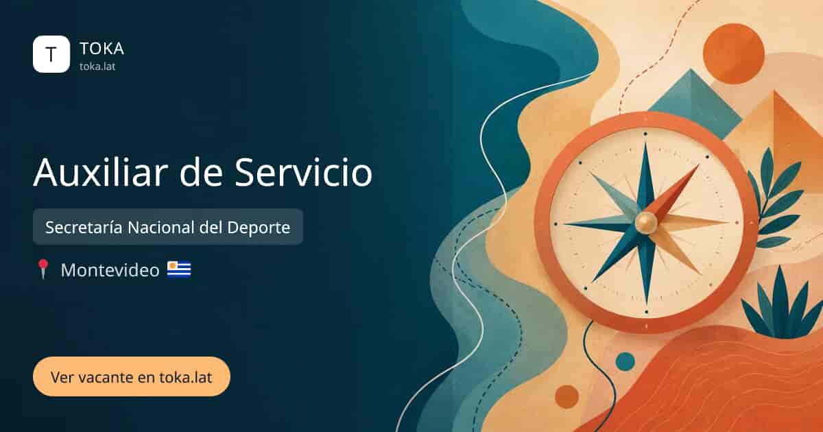 Vacante de Auxiliar de servicio en Montevideo, Uruguay — Secretaría Nacional del Deporte