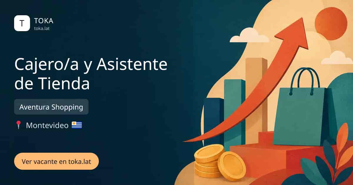 Vacante de Cajero/a y asistente de tienda en Montevideo, Uruguay — Aventura Shopping
