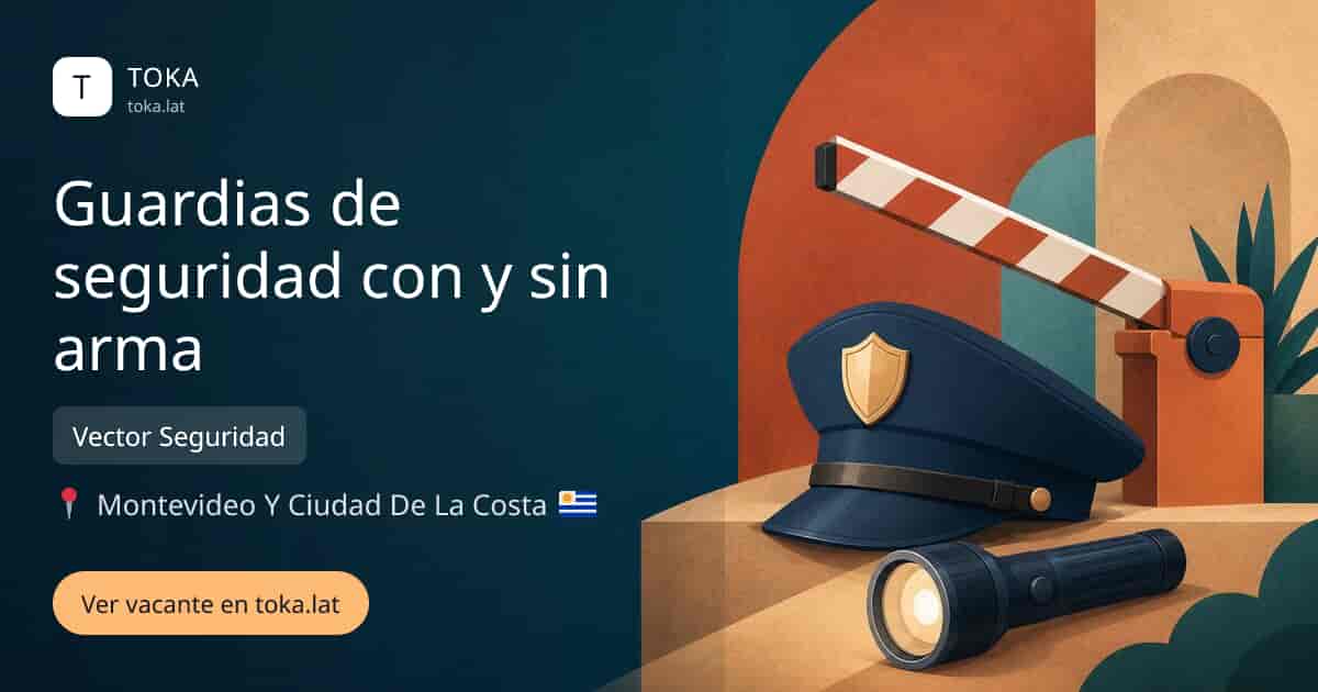 Vacante de Guardias de seguridad con y sin arma en Montevideo, Uruguay — Vector Seguridad