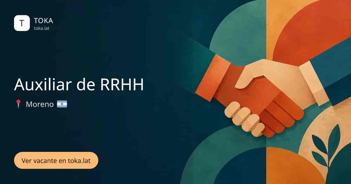 Vacante de Auxiliar de rrhh en Moreno, Argentina