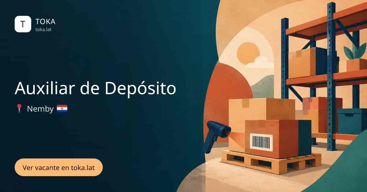 Vacante de Auxiliar de depósito en Ñemby, Paraguay