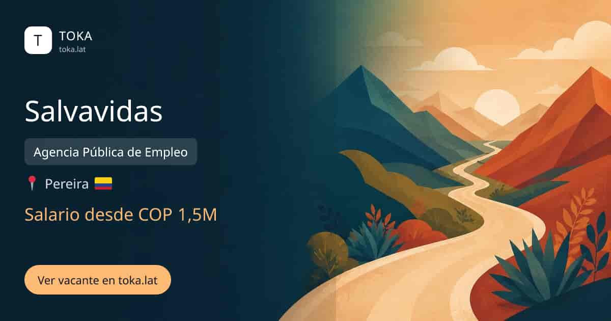 Vacante de Salvavidas en Pereira, Colombia — Agencia Pública de Empleo, salario desde COP 1,5M