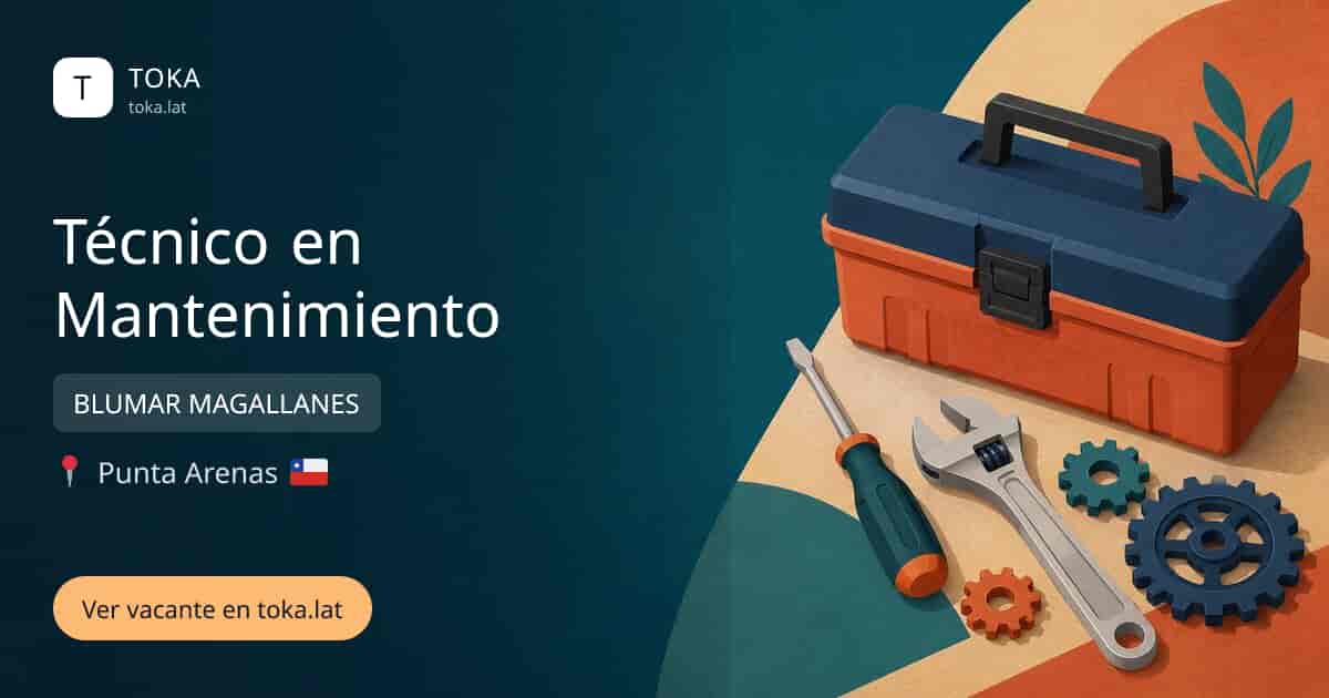 Vacante de Técnico en mantenimiento en Punta Arenas, Chile — BLUMAR MAGALLANES