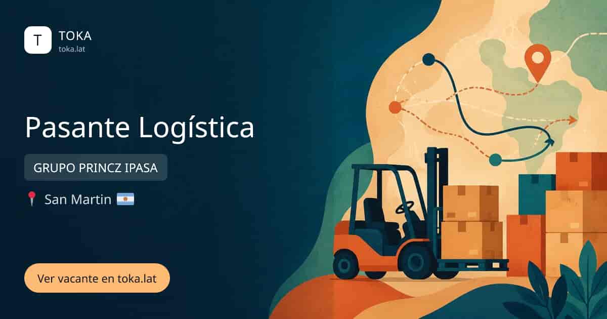 Vacante de Pasante logística en San Martín, Argentina — GRUPO PRINCZ IPASA