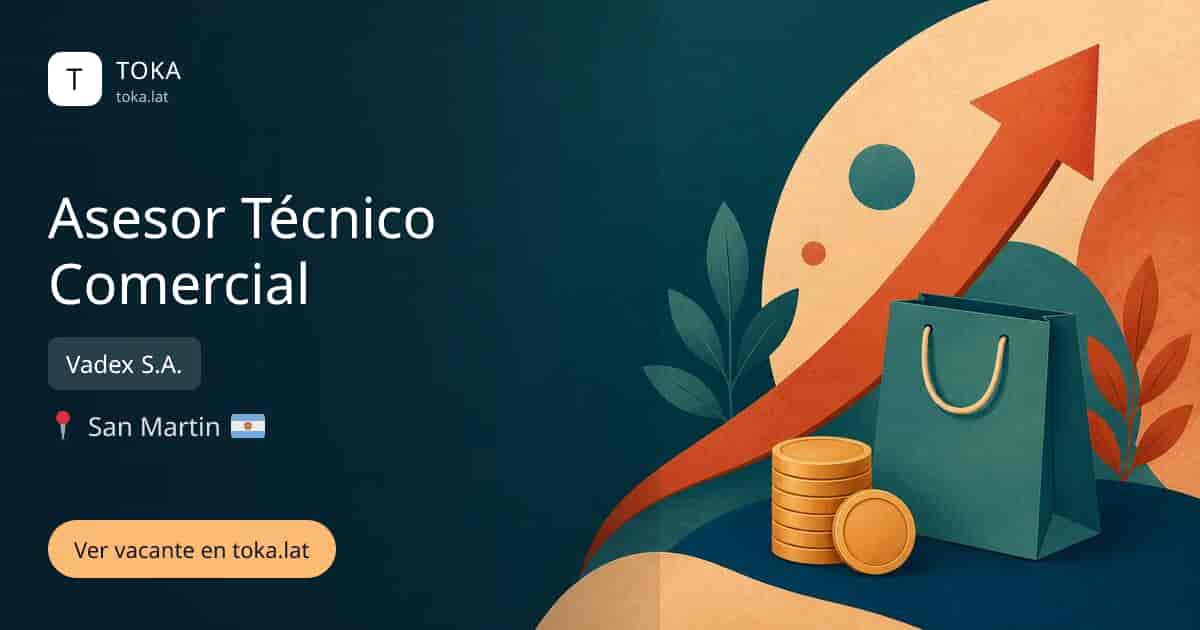 Vacante de Asesor técnico comercial en San Martín, Argentina — Vadex S.A.
