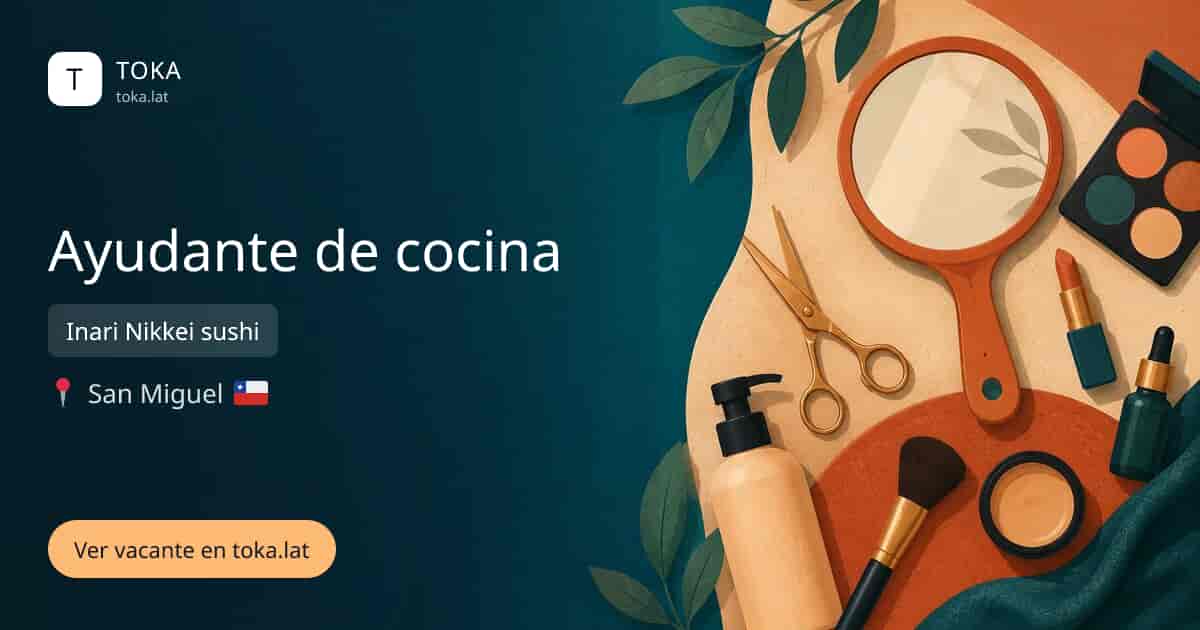 Vacante de Ayudante de cocina en San Miguel, Chile — Inari Nikkei sushi