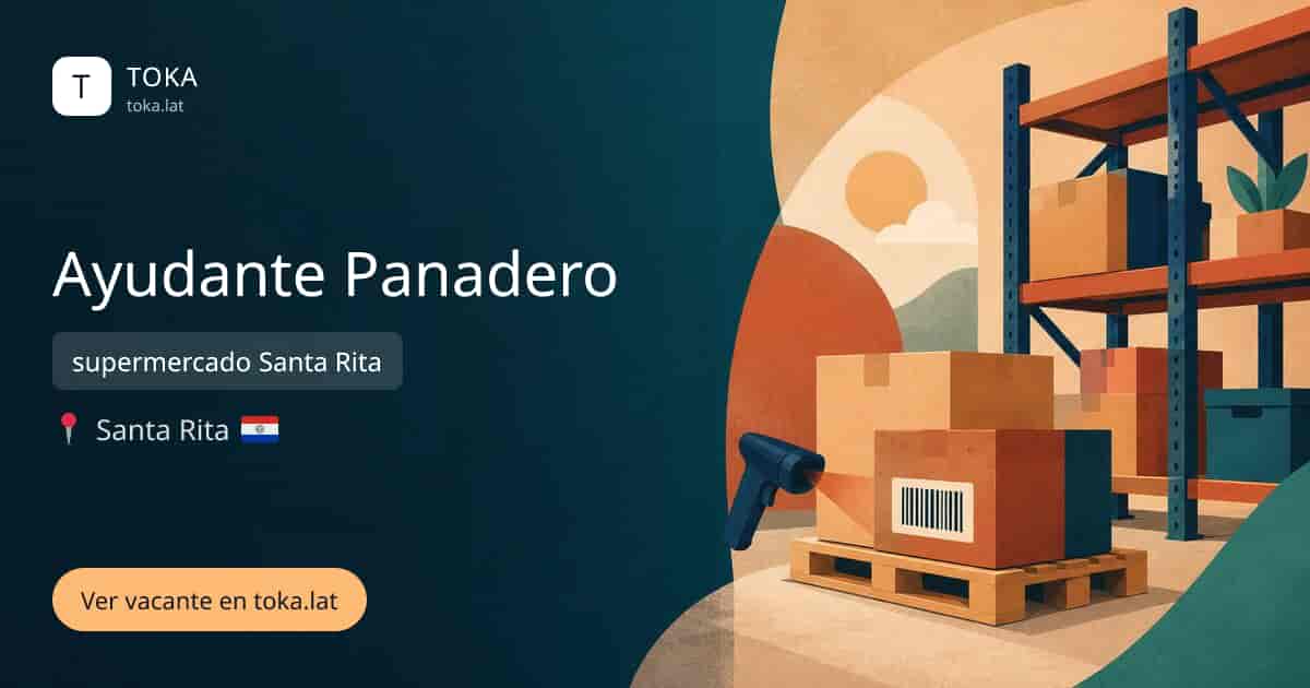 Vacante de Ayudante panadero en Santa Rita, Paraguay — supermercado Santa Rita