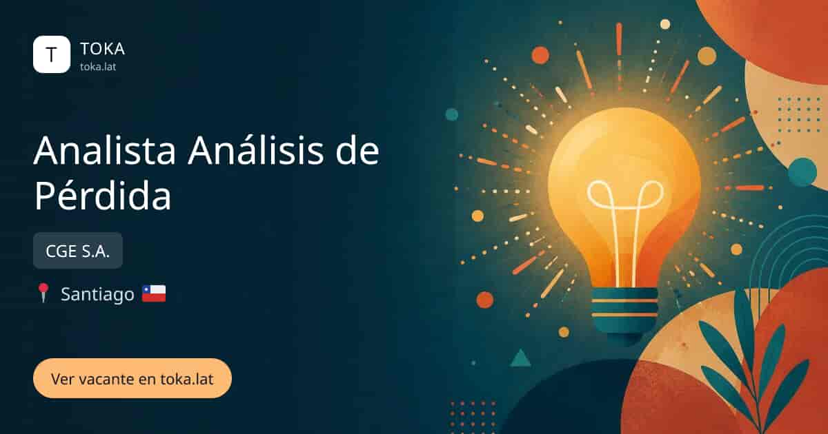 Vacante de Analista análisis de pérdida en Santiago, Chile — CGE S.A.