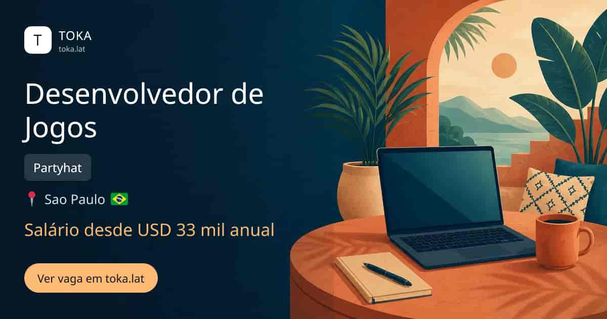 Vaga de Desenvolvedor de jogos em Sao Paulo, Brasil — Partyhat, salário desde USD 33 mil anual