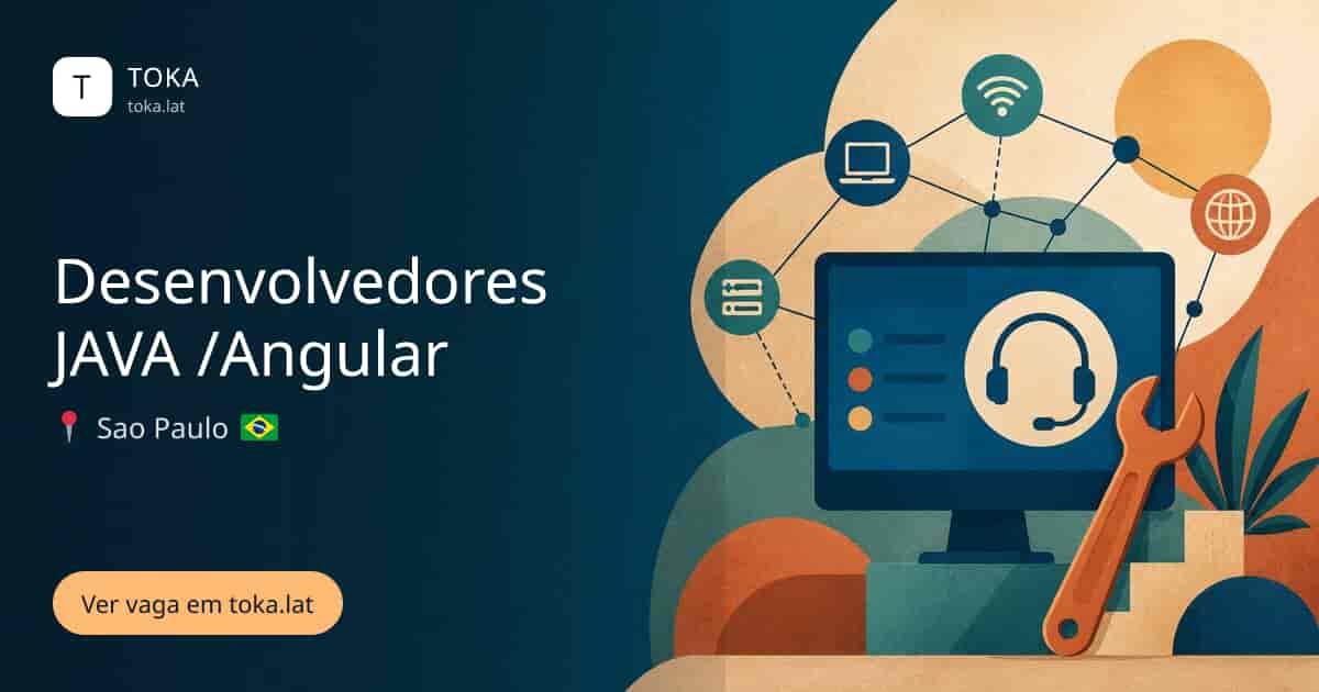 Vaga de Desenvolvedores java /angular em Sao Paulo, Brasil