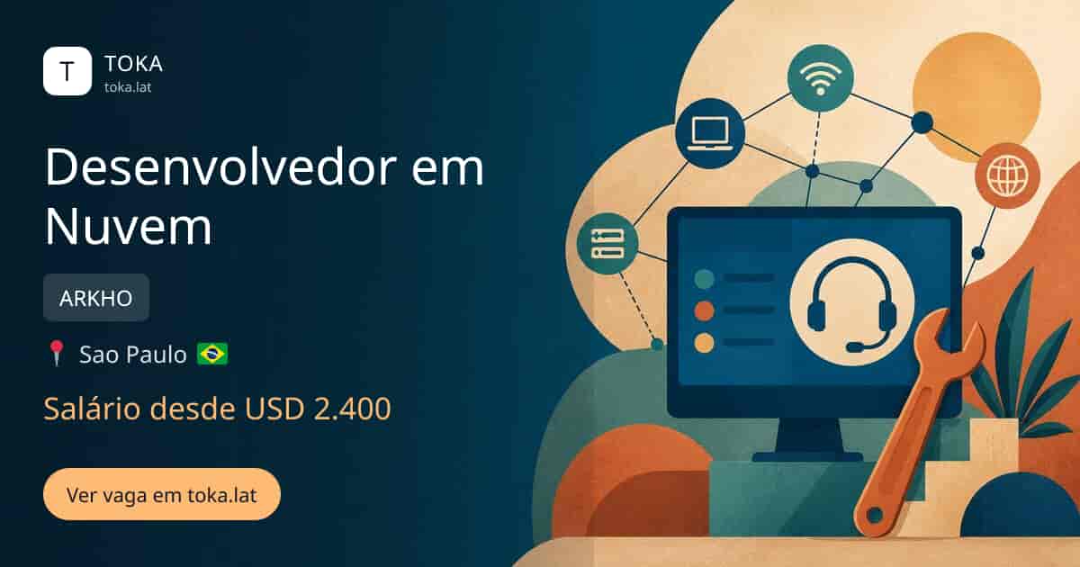 Vaga de Desenvolvedor em nuvem em Sao Paulo, Brasil — ARKHO, salário desde USD 2.400