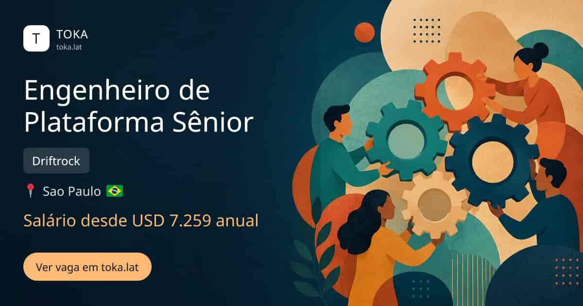 Vaga de Engenheiro de plataforma sênior em Sao Paulo, Brasil — Driftrock, salário desde USD 7.259 anual