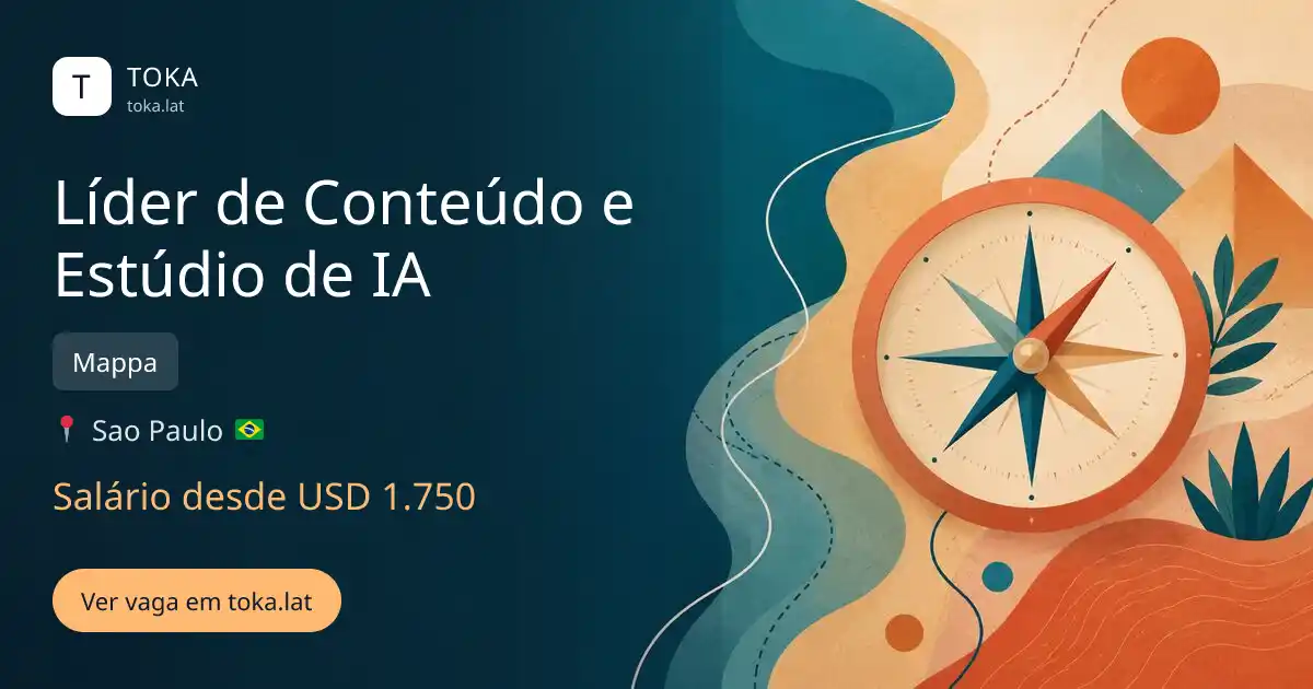 Vaga de Líder de conteúdo e estúdio de ia em Sao Paulo, Brasil — Mappa, salário desde USD 1.750