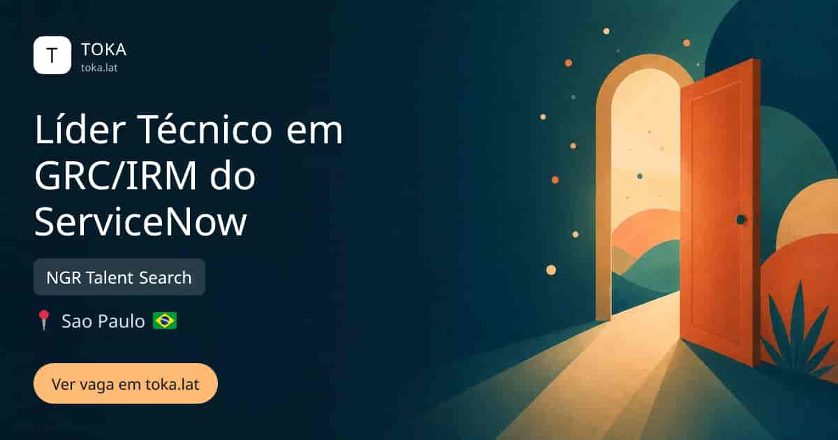 Vaga de Líder técnico em grc/irm do servicenow em Sao Paulo, Brasil — NGR Talent Search