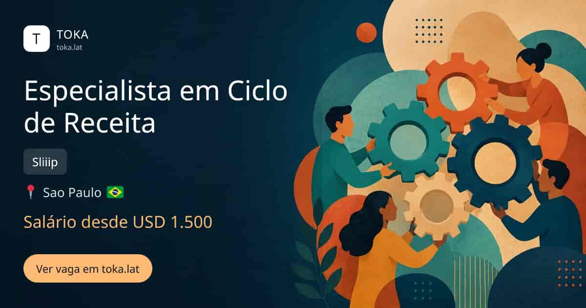 Vaga de Especialista em ciclo de receita em Sao Paulo, Brasil — Sliiip, salário desde USD 1.500