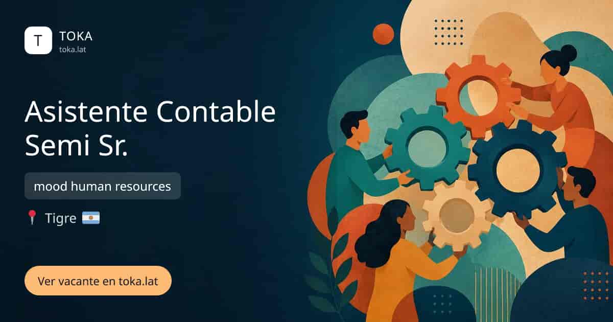 Vacante de Asistente contable semi sr. en Tigre, Argentina — mood human resources