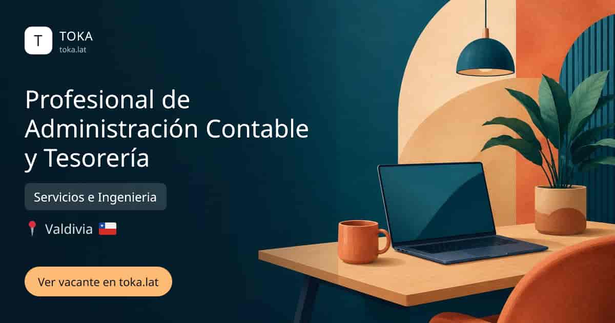 Vacante de Profesional de administración contable y tesorería en Valdivia, Chile — Servicios e Ingenieria
