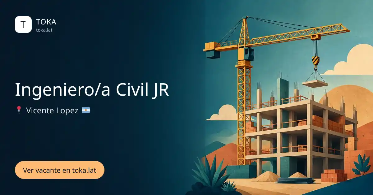Vacante de Ingeniero/a civil jr en Vicente López, Argentina