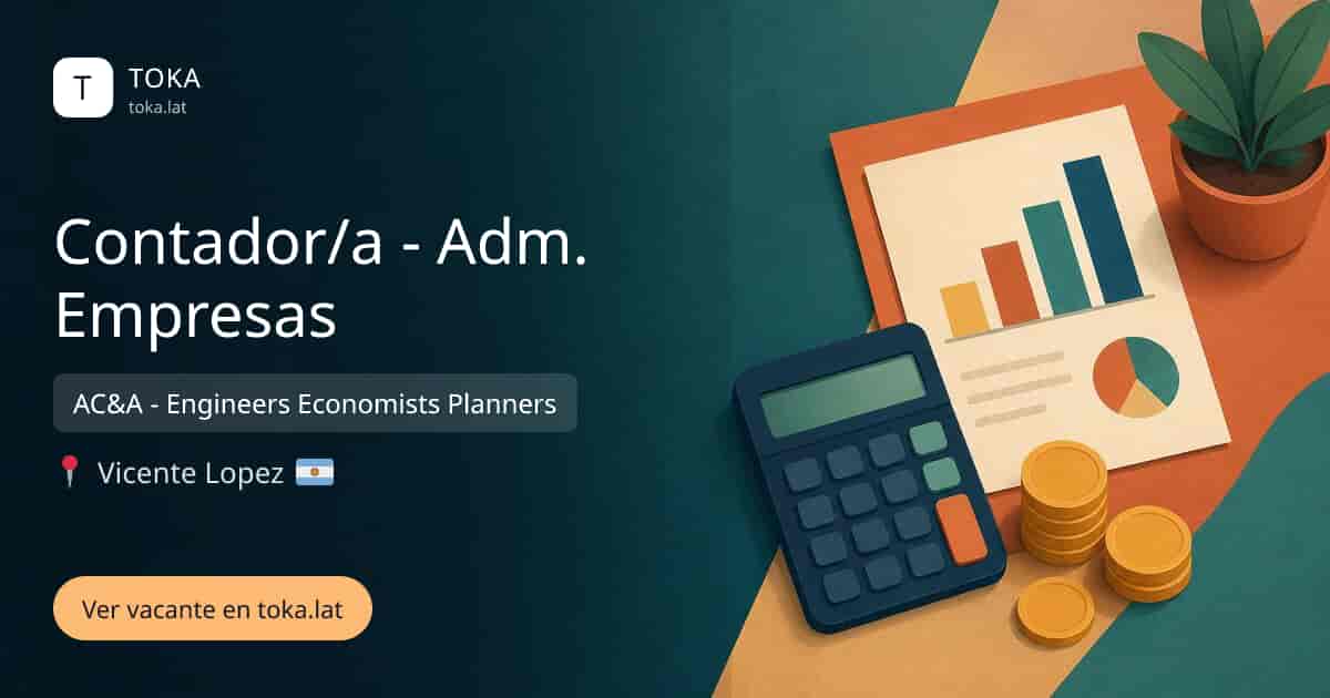 Vacante de Contador/a - adm. empresas en Vicente López, Argentina — AC&A - Engineers Economists Planners