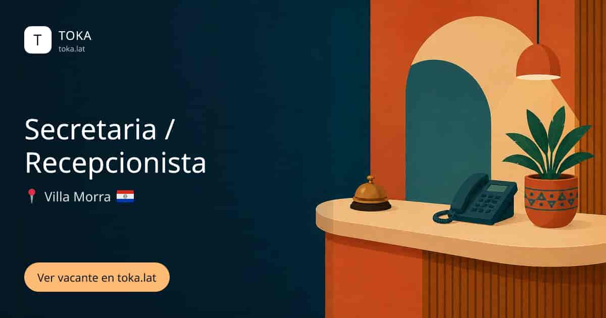 Vacante de Secretaria / recepcionista en Asunción, Paraguay